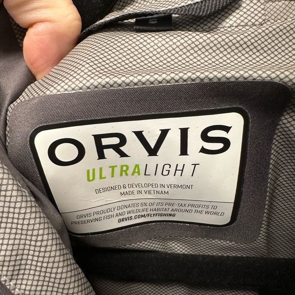 Orvis Men’s Ultralight Storm Jacket Size Small – Black - Picture 6 of 9